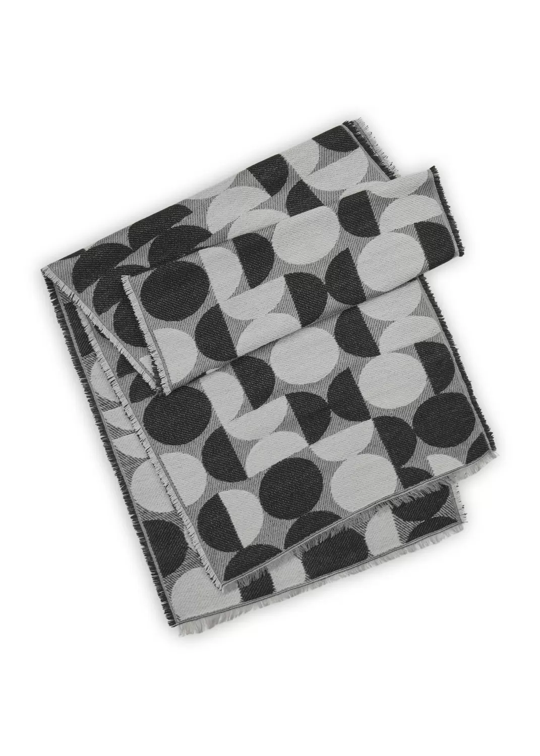 Jacquardschal aus Baumwoll-Mischung mit graphischem Muster