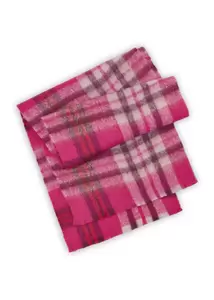 warmer XL-Jacquard-Schal aus recyceltem Polyester mit Karomuster