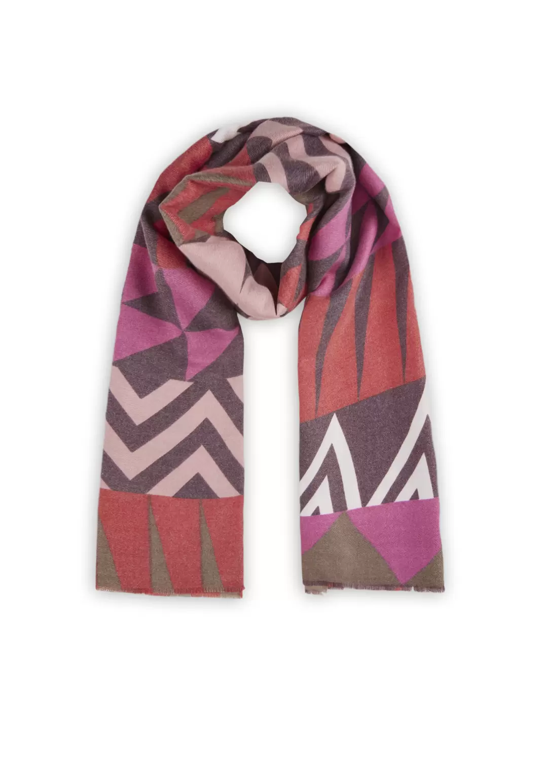 PRINTED SCARF POLYESTER/VISCOSE GRA