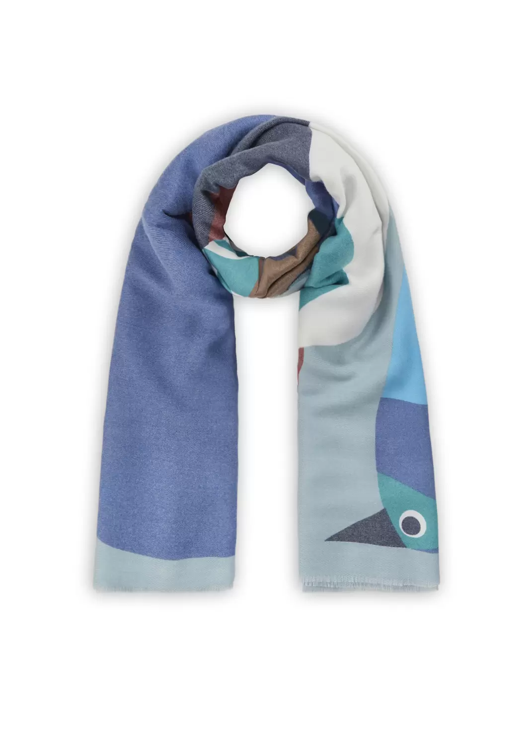 PRINTED SCARF POLYESTER/VISCOSE FOX