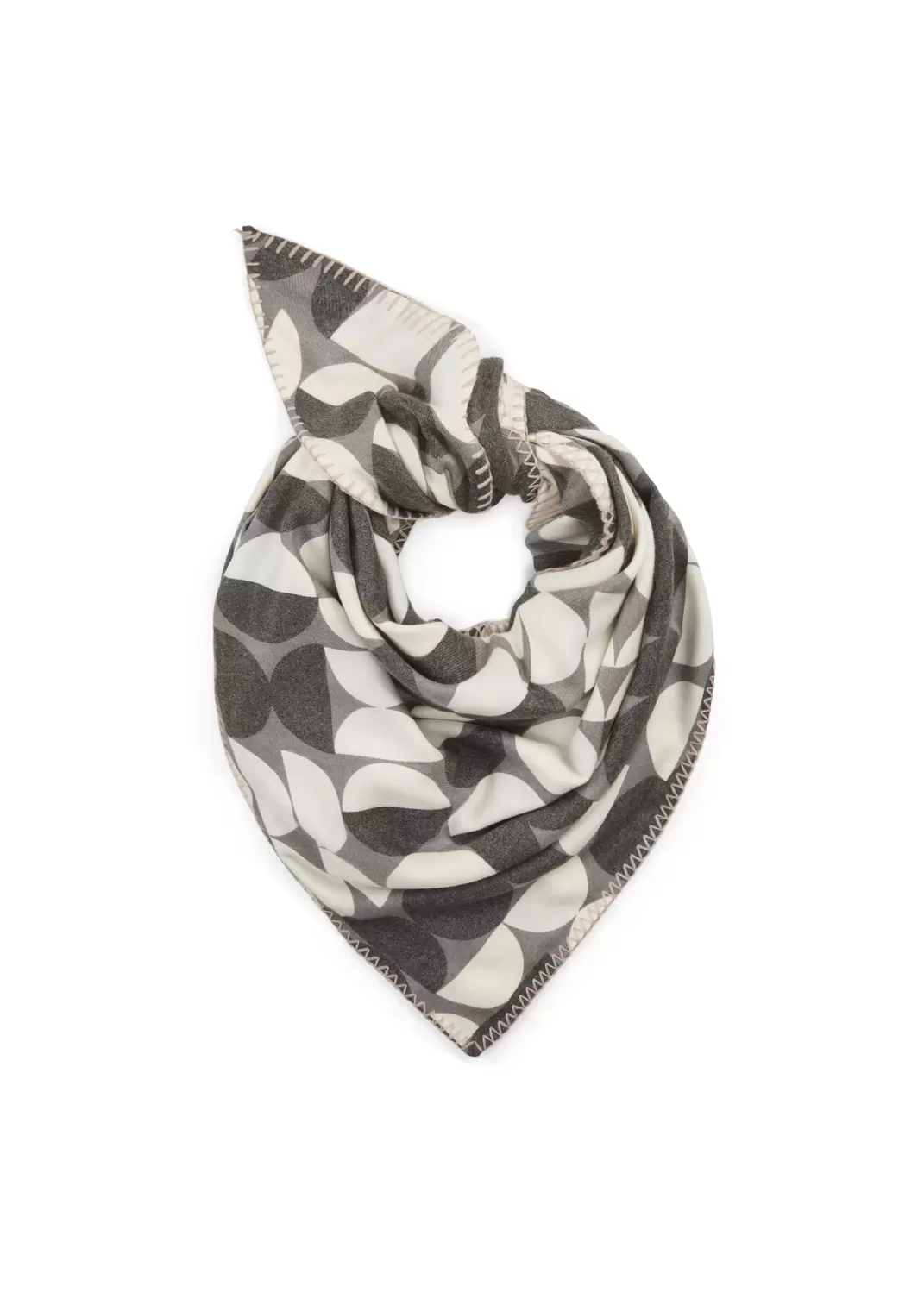 PRINTED TRIANGLE POLYESTER/VISCOSE