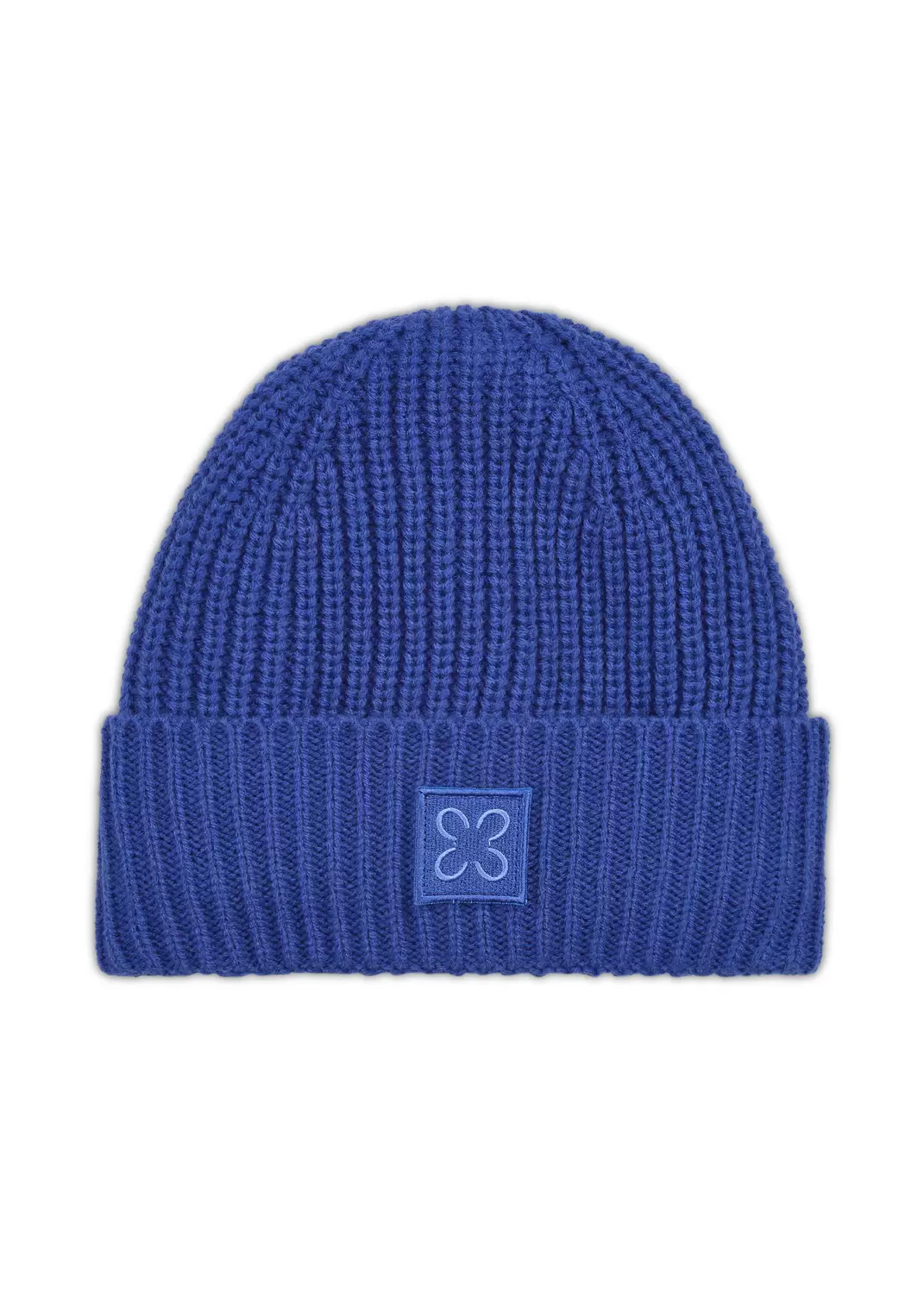 KNITTED HAT ACRYL/WOOL SOLID blau-2