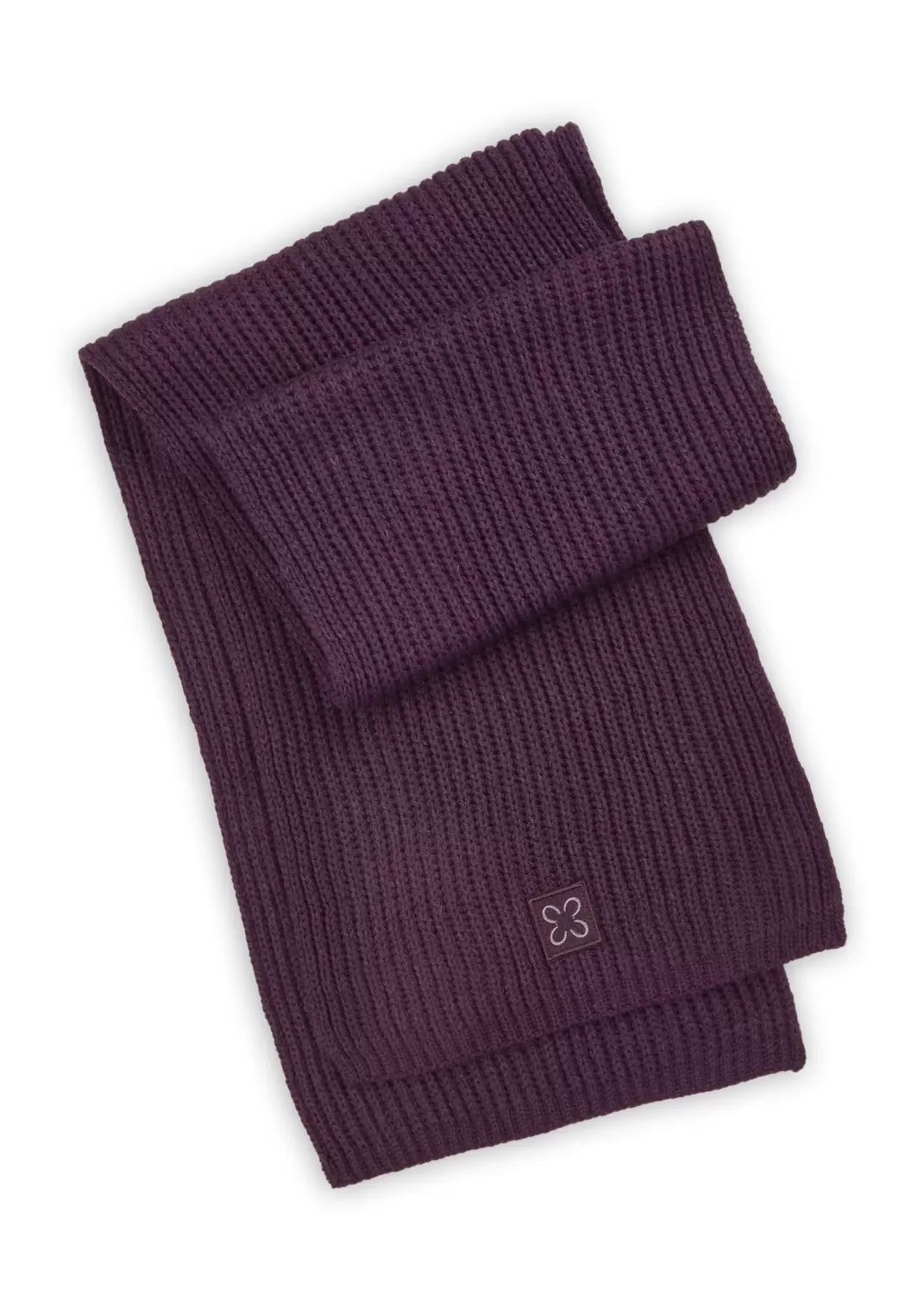 KNITTED SCARF ACRYL/WOOL SOLID lila