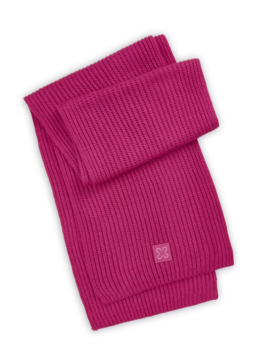 KNITTED SCARF ACRYL/WOOL SOLID pink