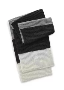 Strickschal aus weicher Wollmischung mit modischen Blockstreifen