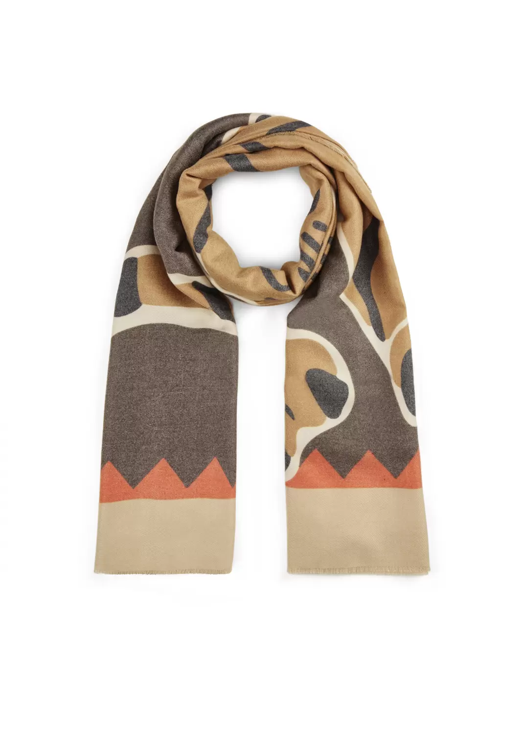 PRINTED SCARF POLYESTER/VISCOSE TIG