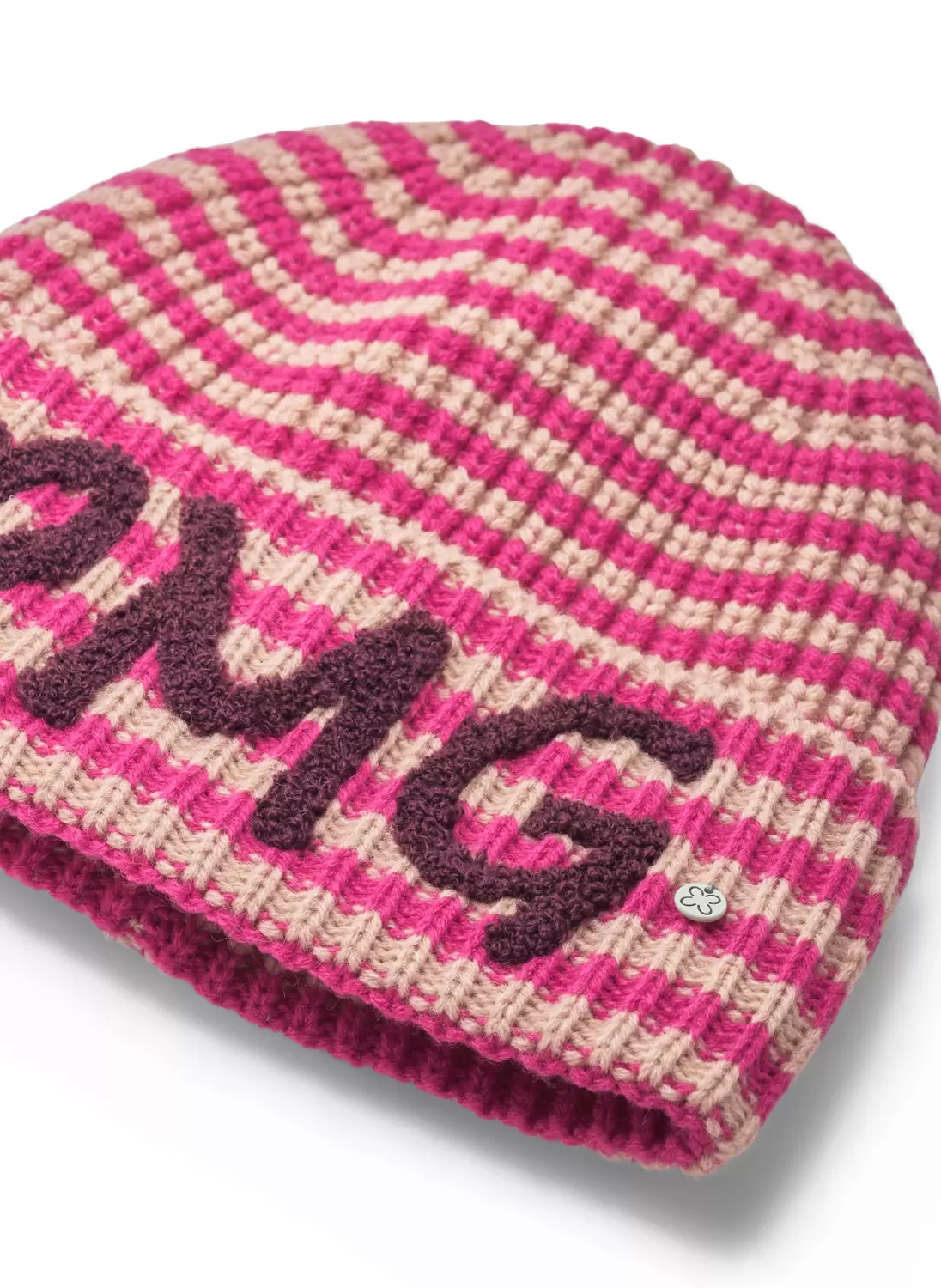 KNITTED HAT POLYACRYL/WOOL STRIPES