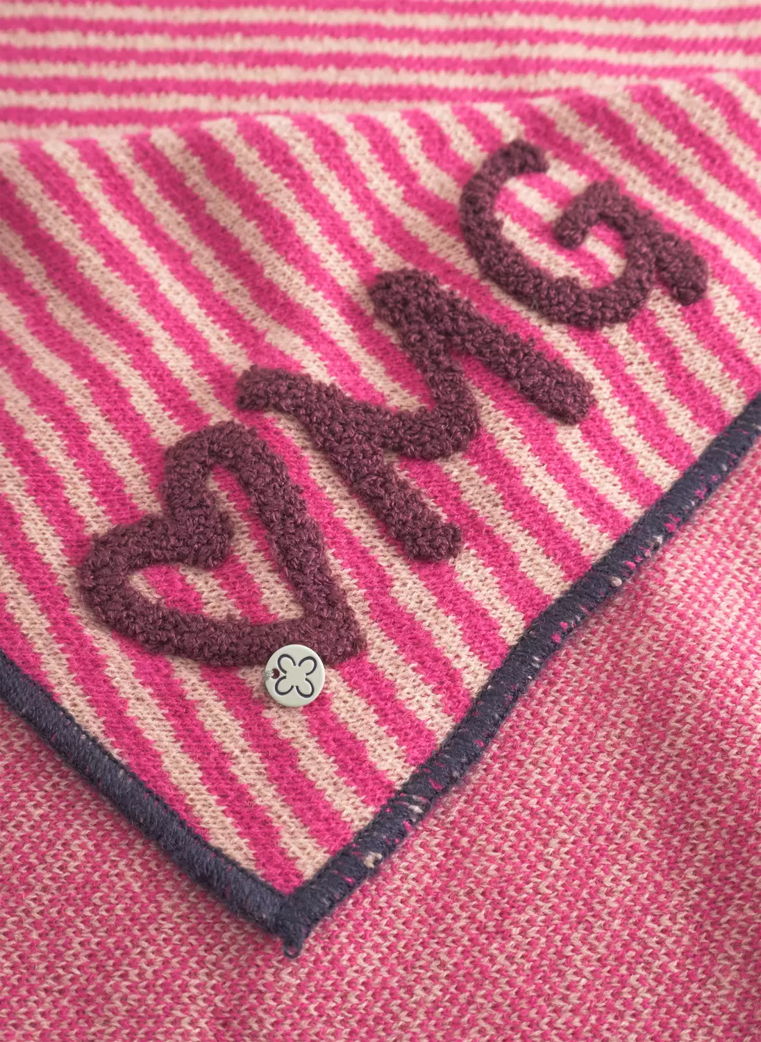 KNIT TRIANGLE POLYACRYL/WOOL STRIPE