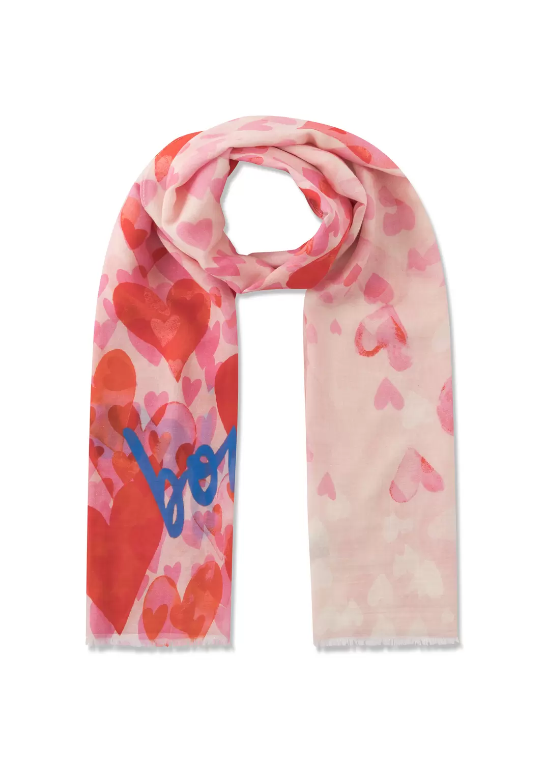 PRINTED SCARF MODAL/COTTON HEARTS r