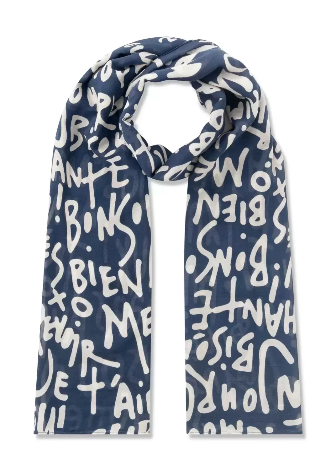 PRINTED SCARF MODAL/COTTON FRENCH Q