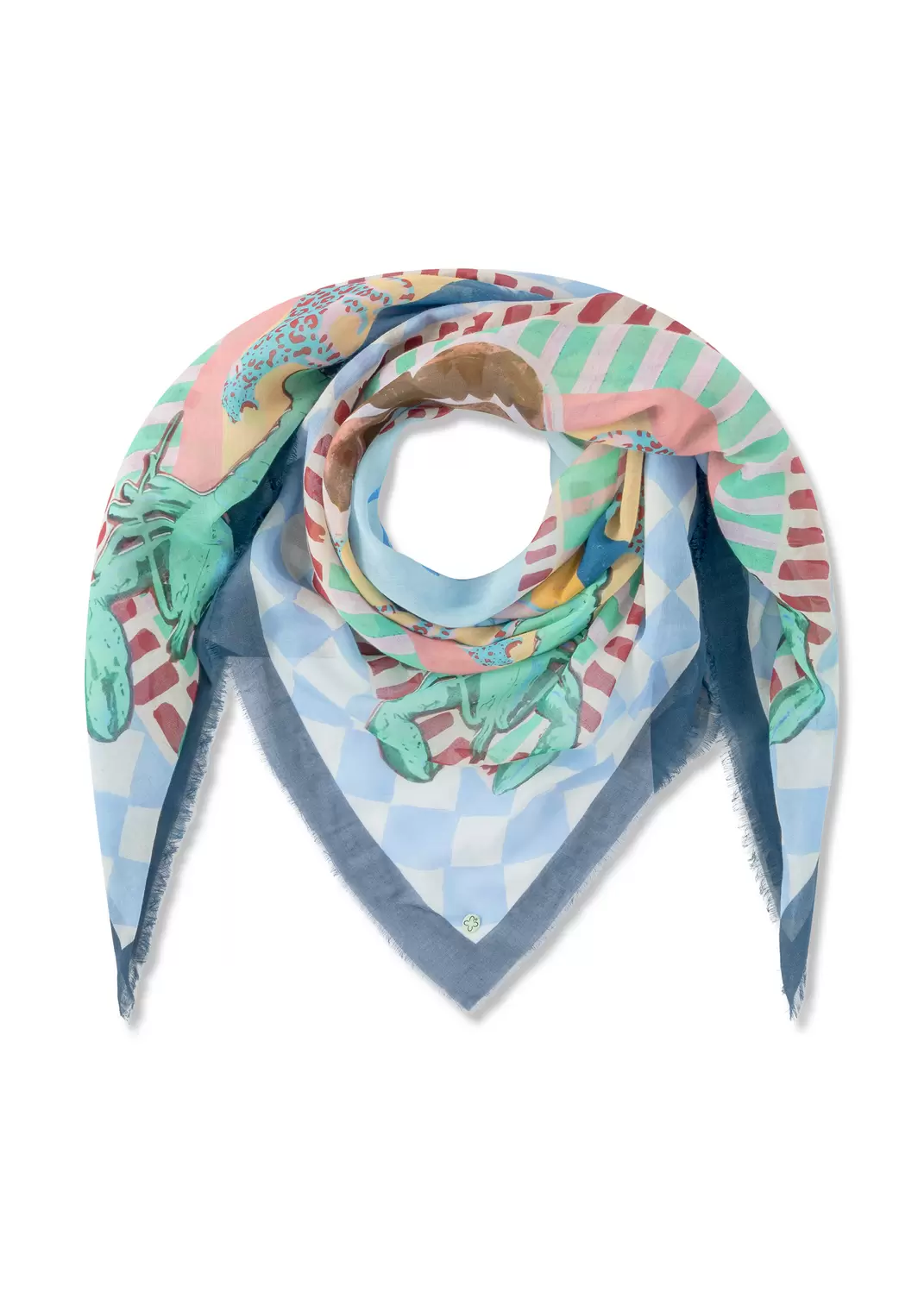 PRINTED SQUARE  COTTON SUN PATTERN