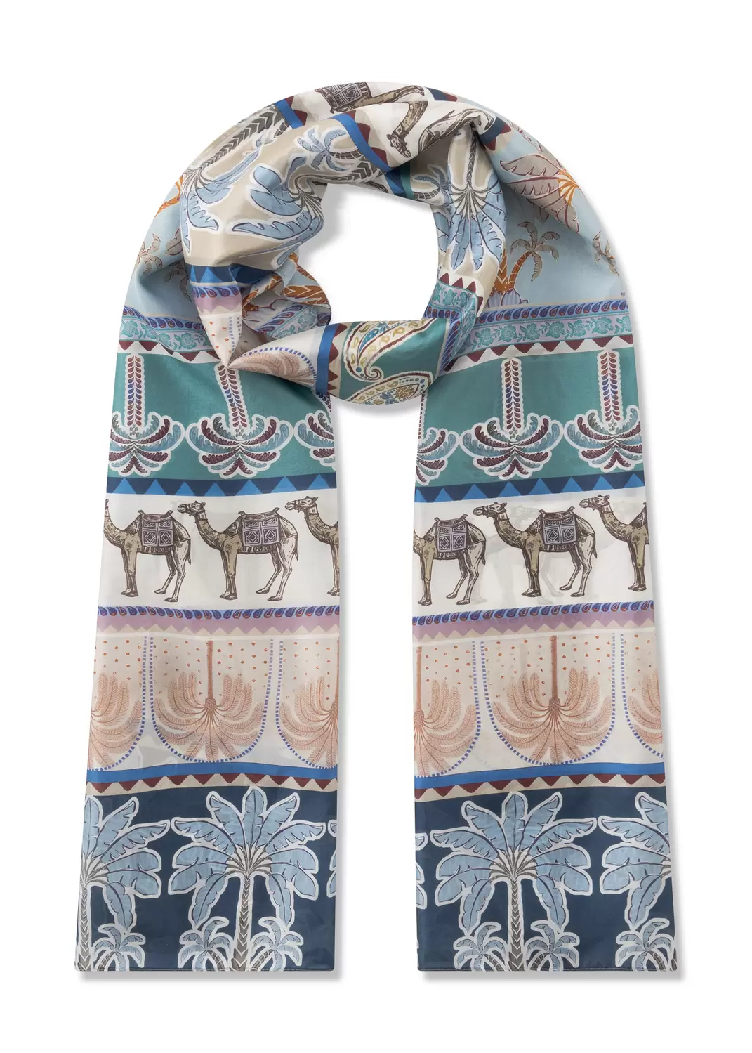 PRINTED SCARF SILK PONGÉ PATTERN MI