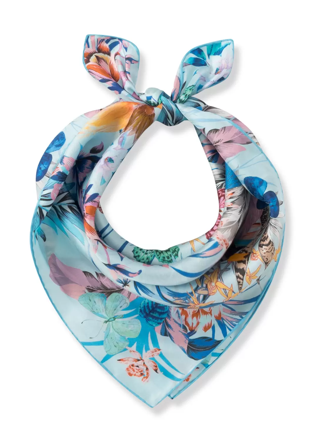 PRINTED NICKI SILK BUTTERFLY FLOWER