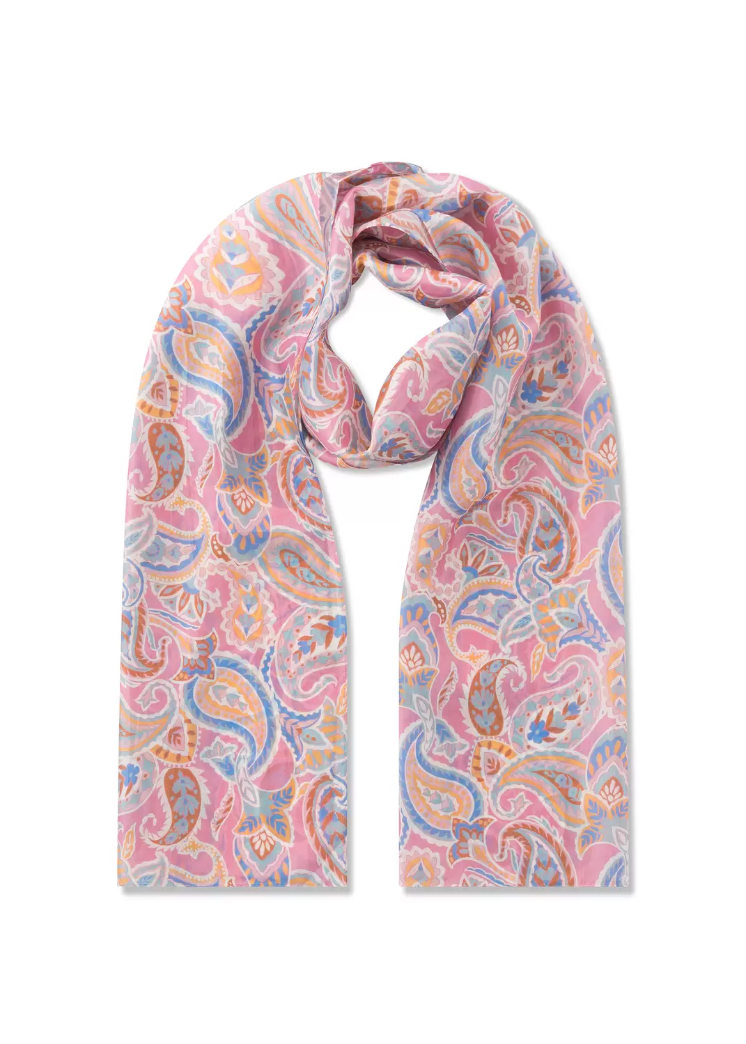 PRINTED SCARF SILK PONGÉ PAISLEY pi