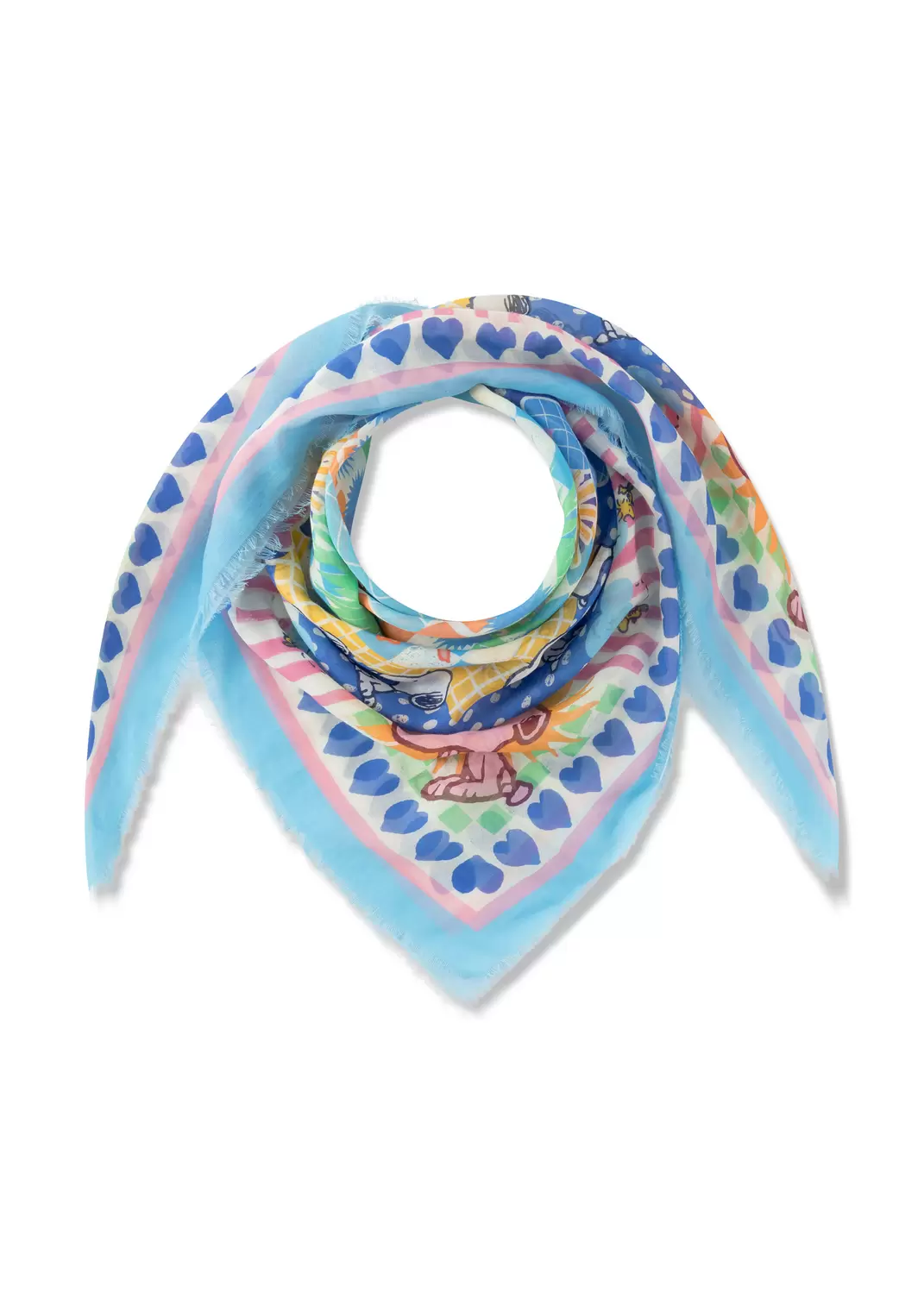 PRINTED SQUARE COTTON SNOOPY PATTER