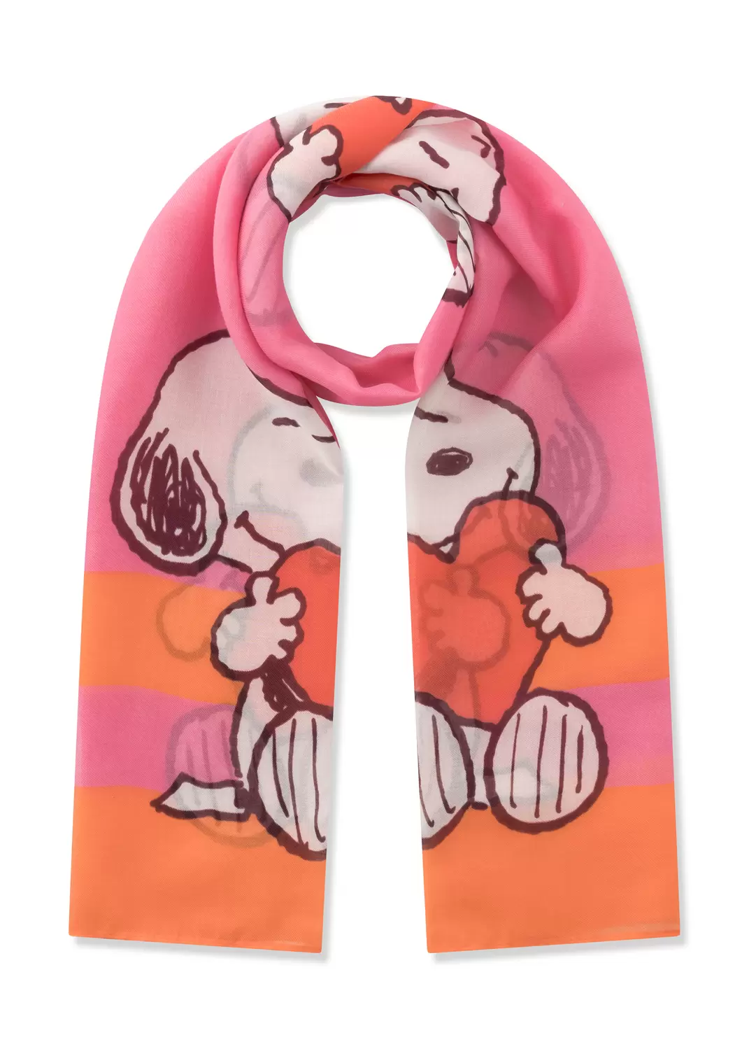 PRINTED SCARF POLYESTER SNOOPY  pin