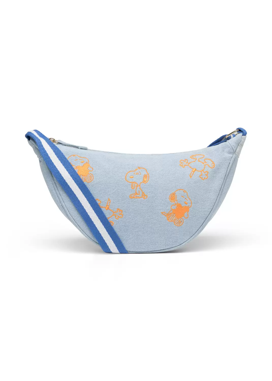 Peanuts Umhängetasche aus Denim mit SNOOPY-Stickerei
