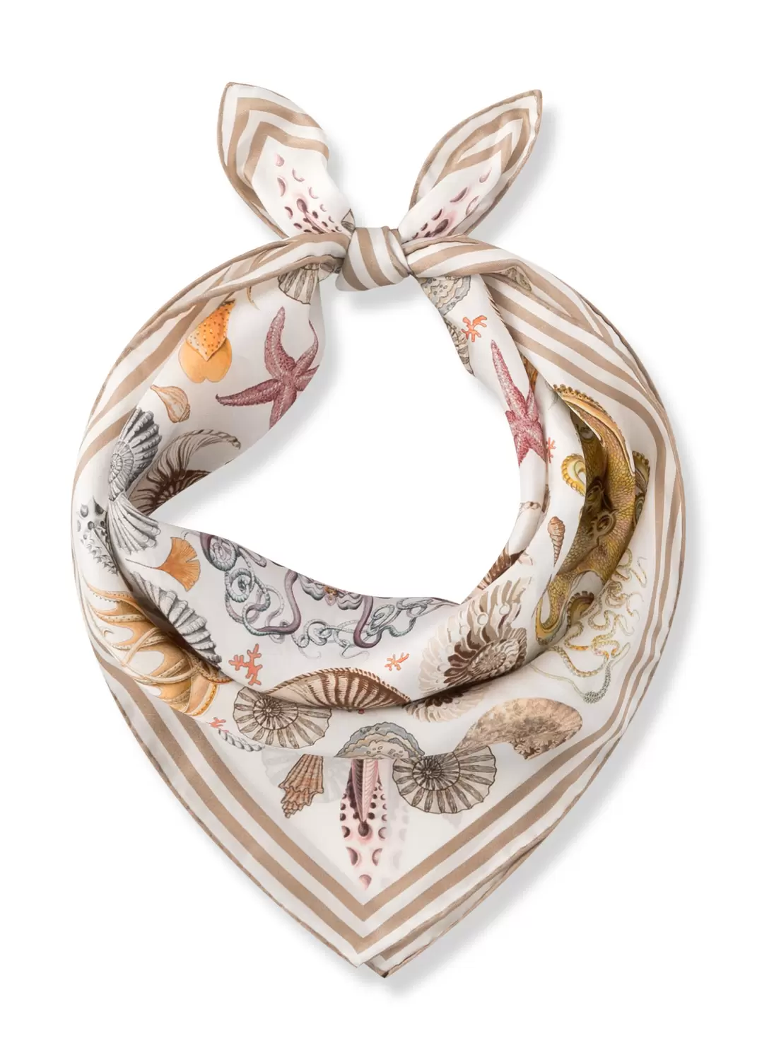 PRINTED NICKI SILK OCEAN ORNAMENTS