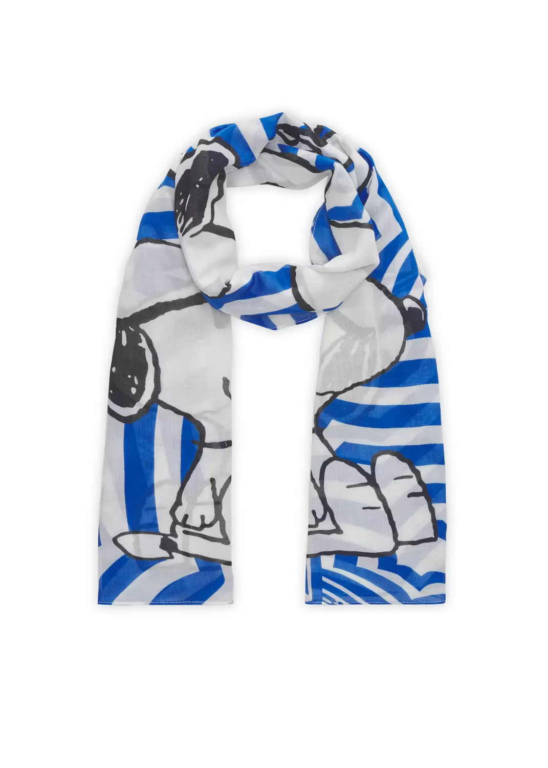 PRINTED SCARF MODAL/COTTON SNOOPY U