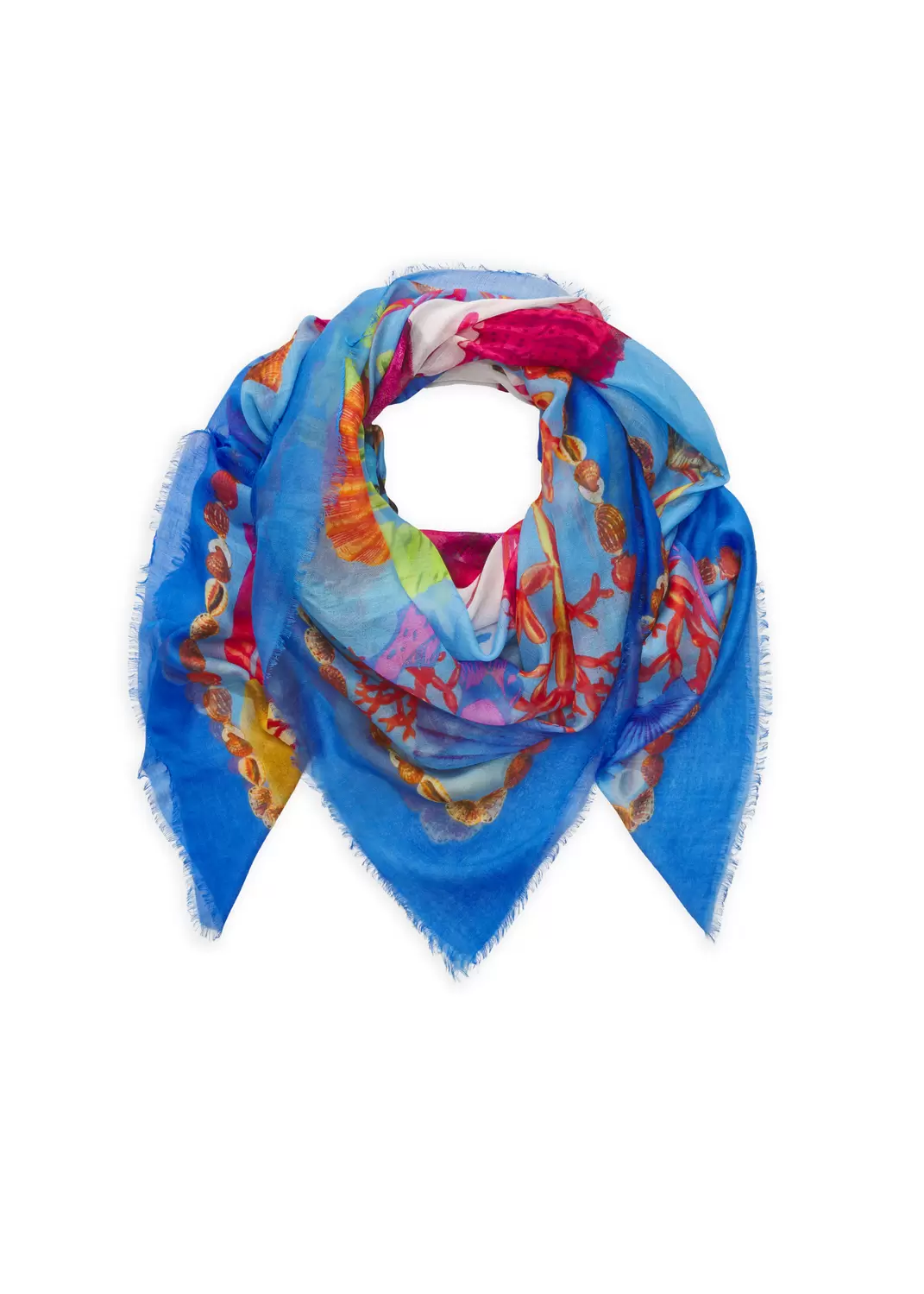 PRINTED SQUARE MODAL/SILK LOBSTER b