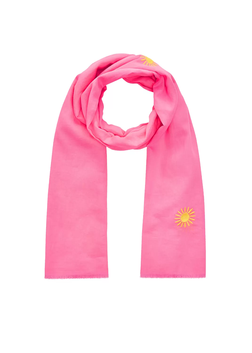 EMBROIDERED SCARF COTTON SUN ALLOVE