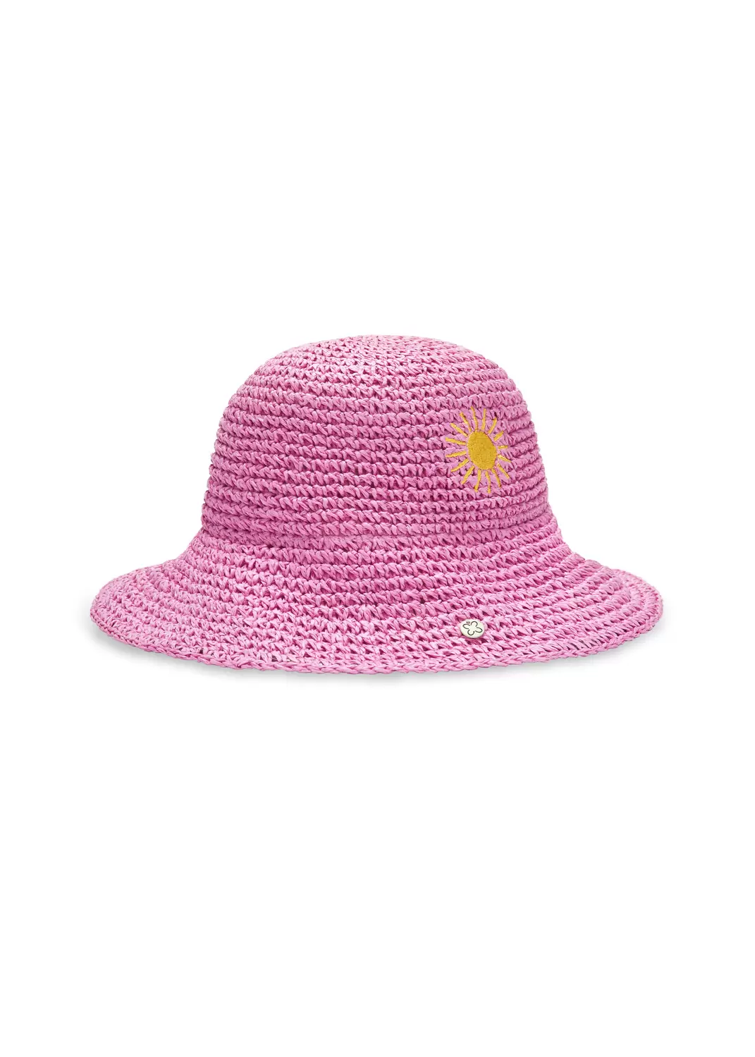 BUCKET HAT PAPER STRAW SUN EMBROIDE