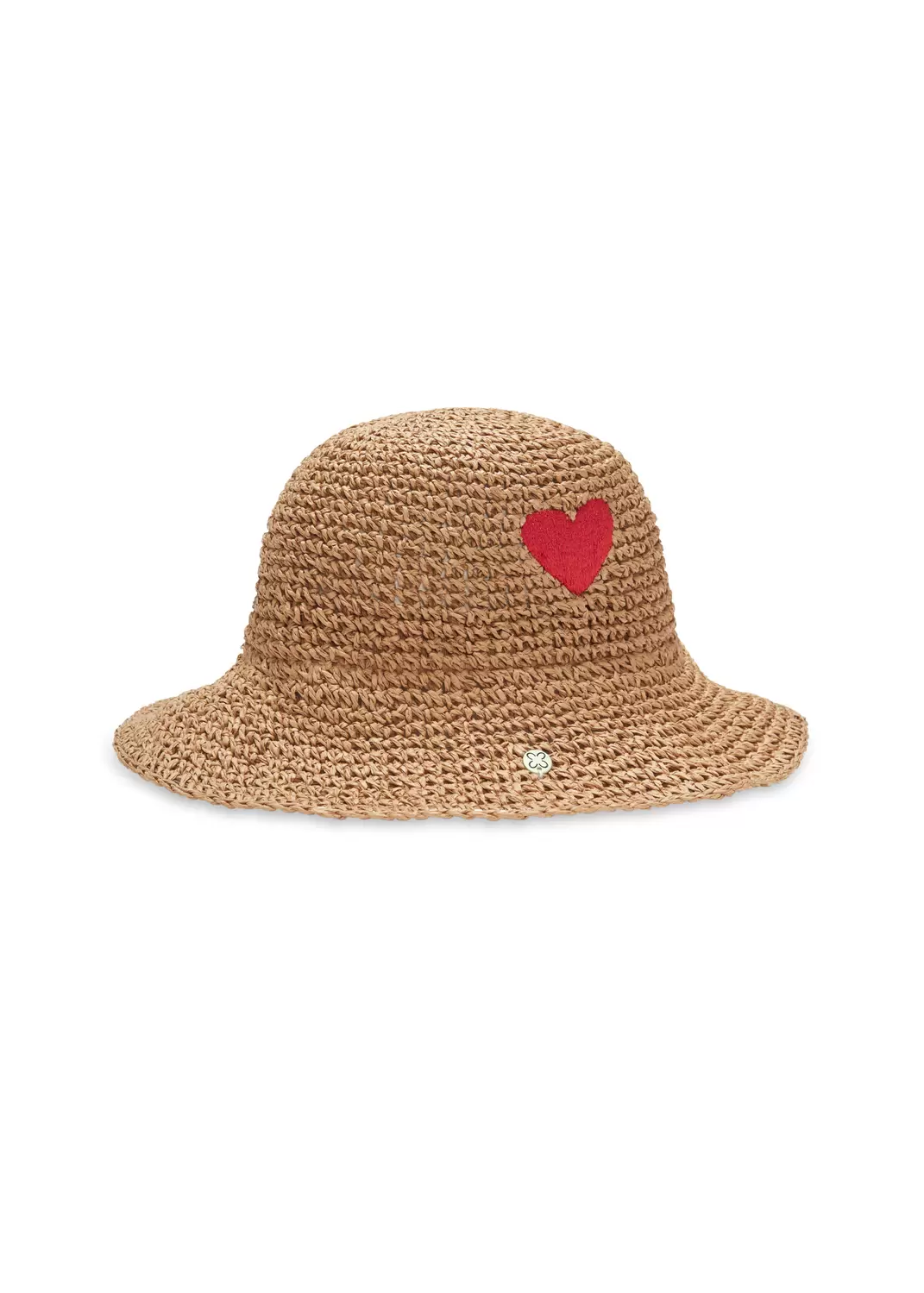 BUCKET HAT PAPER STRAW WITH HEART E