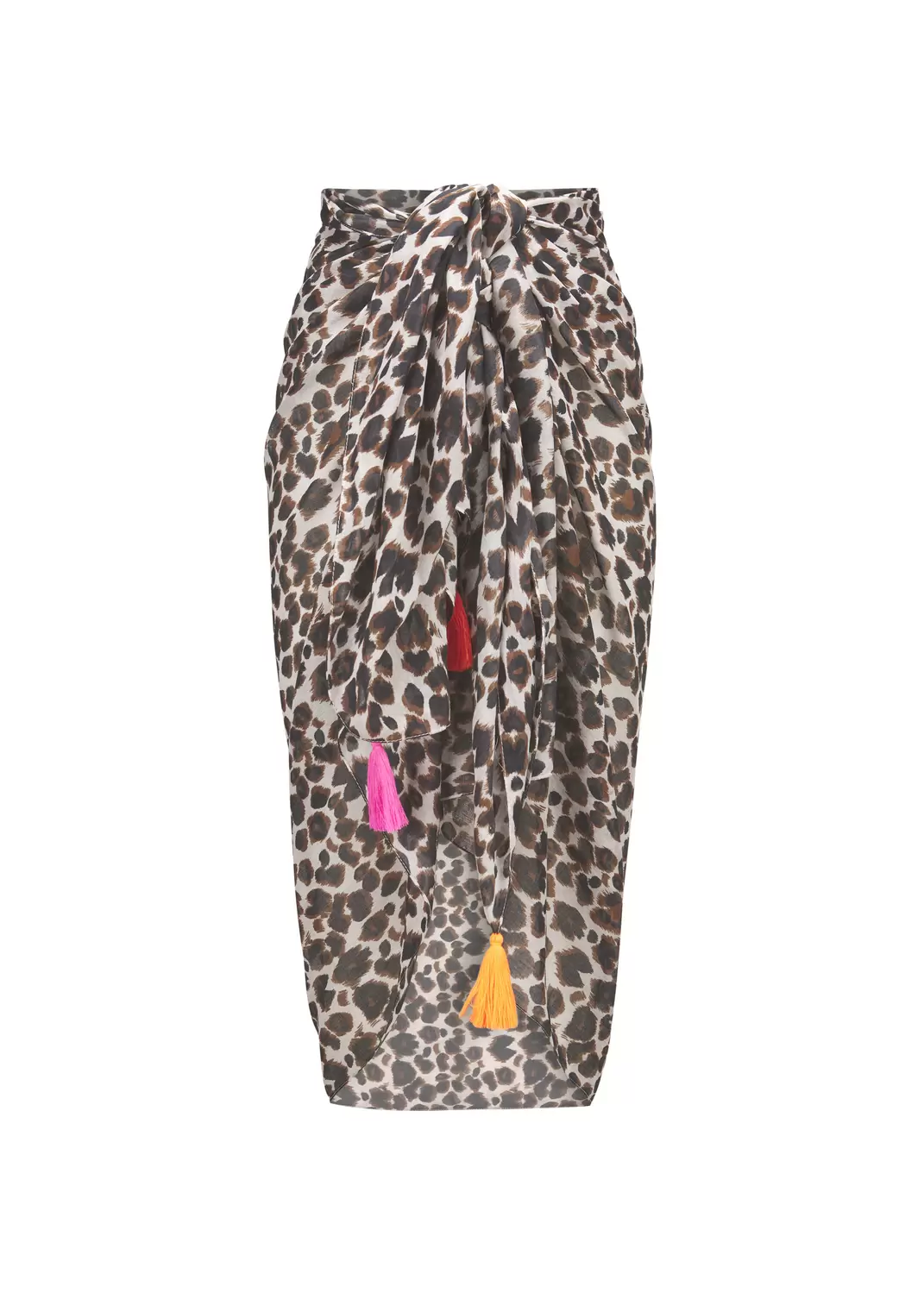 PAREO COTTON LEO WITH TASSELS braun