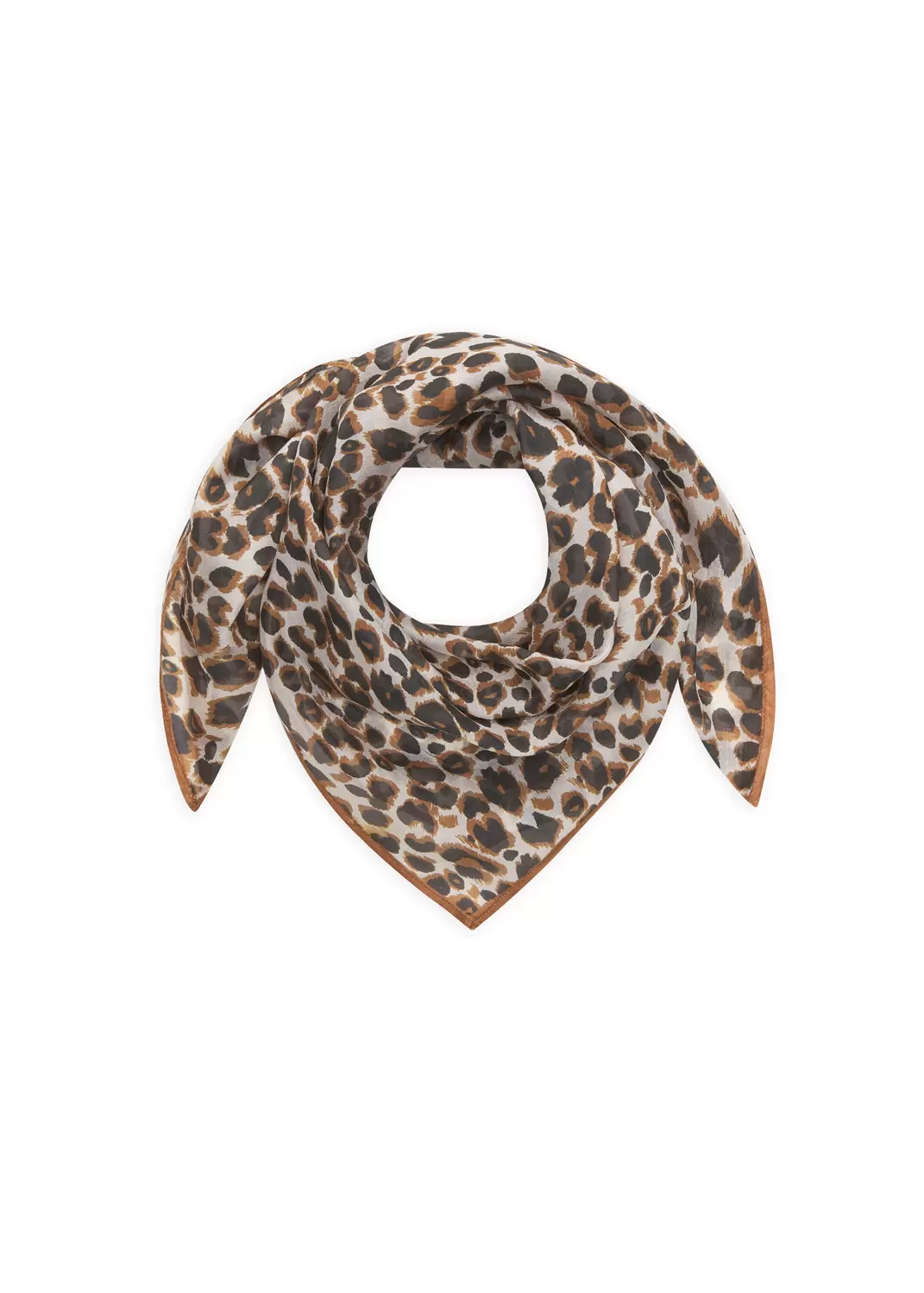 Luxuriöses Tuch aus reiner Seide mit Leo-Muster