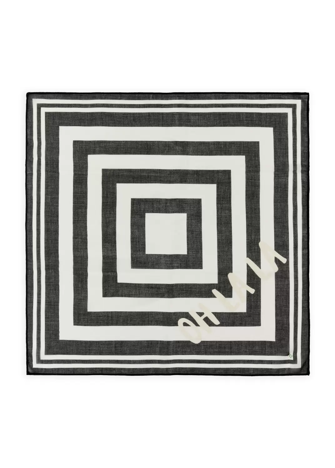 Feines Bandana aus Modalmischung mit Karomuster und OH LA LA-Schriftzug
