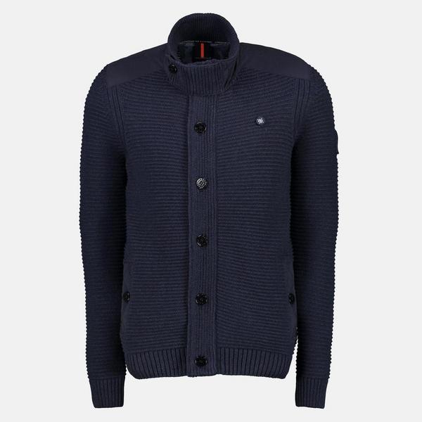 STRICKJACKE - 486/NAVY MELANGE