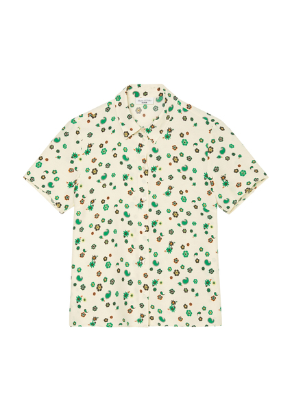 Gemusterte Kurzarm-Bluse regular