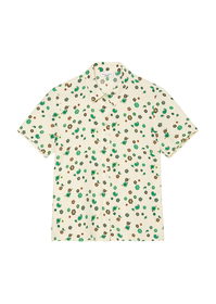 Gemusterte Kurzarm-Bluse regular