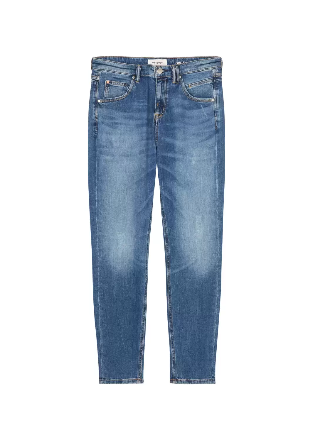 Denim Trousers, Mid Waist, Tapered female