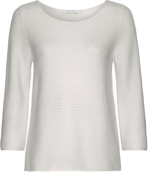 Rundhals-Pullover in Biesenoptik
