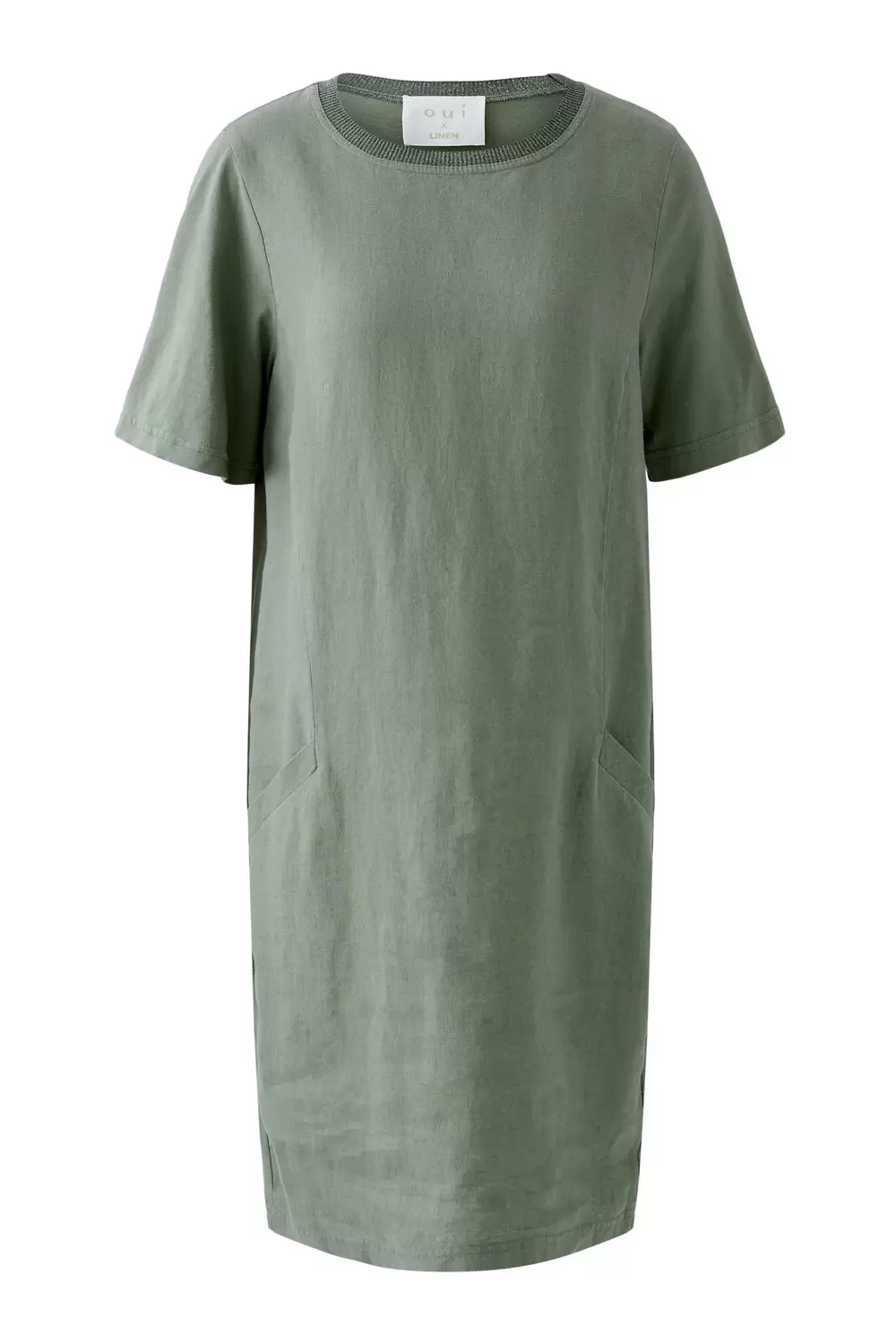 Kleid Leinen-Baumwollpatch