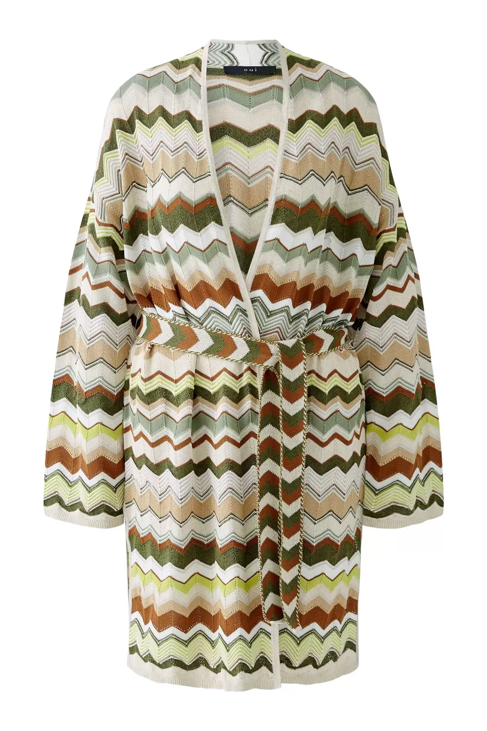 Strickmantel Baumwoll- Viskosemischung mit Glanzgarn