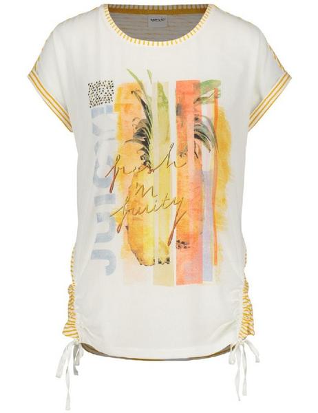 T-SHIRT 1/2 ARM - 09702/OFF-WHITE GEMUSTERT