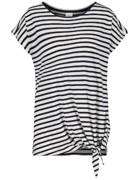 T-SHIRT 1/2 ARM - 08033/BLACK IRIS/OFFWHITE RINGE