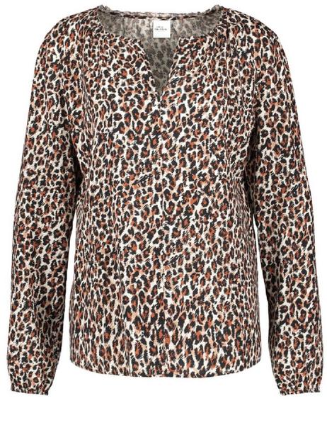 BLUSE 1/1 ARM - 09032/LIGHT CAMEL GEMUSTERT