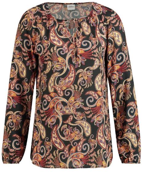 BLUSE 1/1 ARM - 06062/BURNT BRICK GEMUSTERT