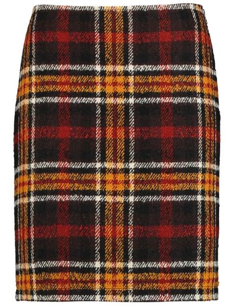 ROCK GEWEBE KURZ - 07042/BLACK COFFEE GEMUSTERT