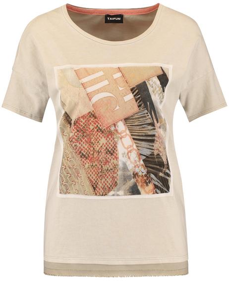 T-SHIRT 1/1 ARM - 09072/SANDSHELL GEMUSTERT