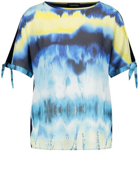 T-SHIRT 1/2 ARM - 08282/DARK OCEAN GEMUSTERT