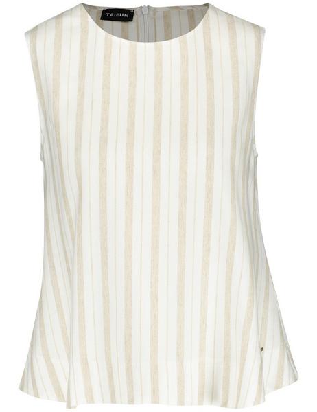 BLUSENTOP, KONFEKTIO - 09702/OFFWHITE GEMUSTERT