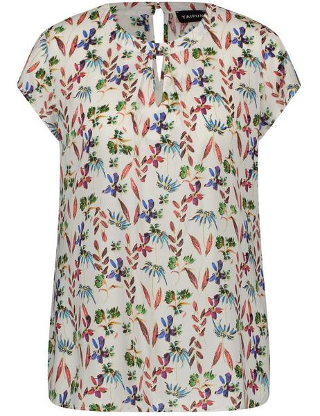 BLUSE 1/2 ARM - 09702/OFFWHITE GEMUSTERT