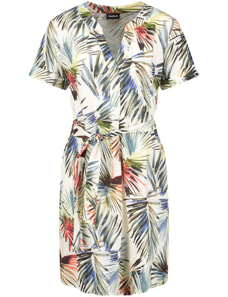 KLEID GEWEBE - 09702/OFFWHITE GEMUSTERT