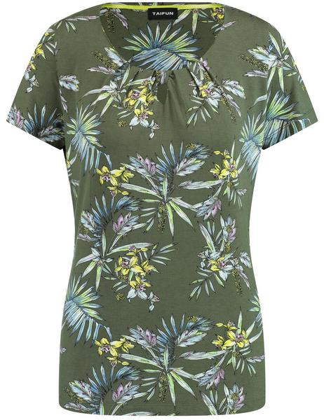 T-SHIRT 1/2 ARM - 05312/BOTANICAL GREEN GEMUSTERT
