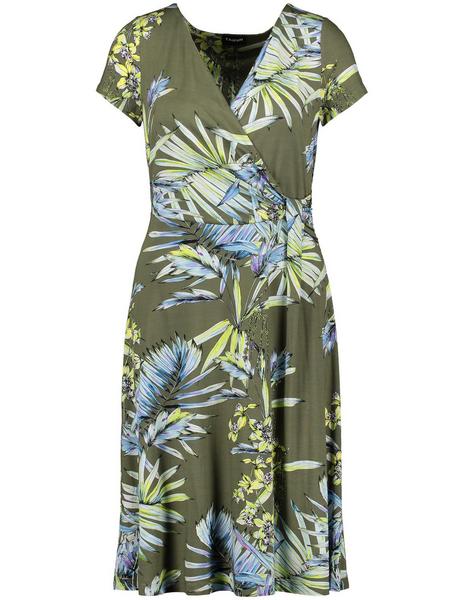 KLEID GEWIRKE - 05312/BOTANICAL GREEN GEMUSTERT