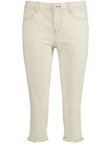 HOSE JEANS VERKUERZT CROPPEDTS - 09290/ECRU